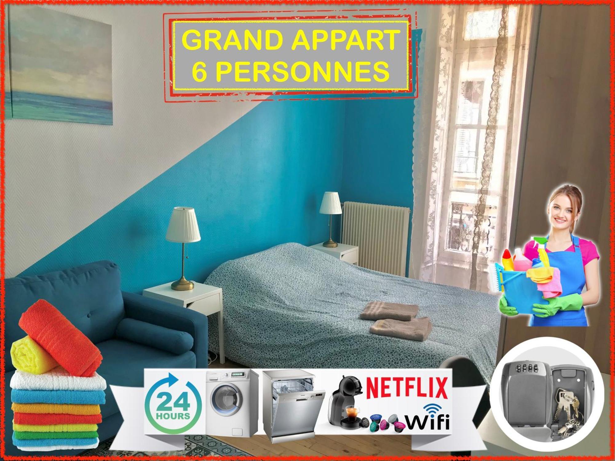 020 Chic & Cosy Grand 57m2 Hypercentre Wifi Smart Tv Netflix Appartement